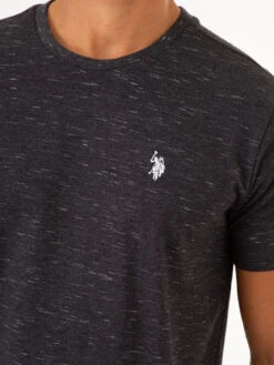 U.S. Polo Assn. SPACE DYE CREW NECK T-SHIRT 24 U.S. Polo Assn. SPACE DYE CREW NECK T-SHIRT -Modern Wear Shop 11C01819 BLCK 75097