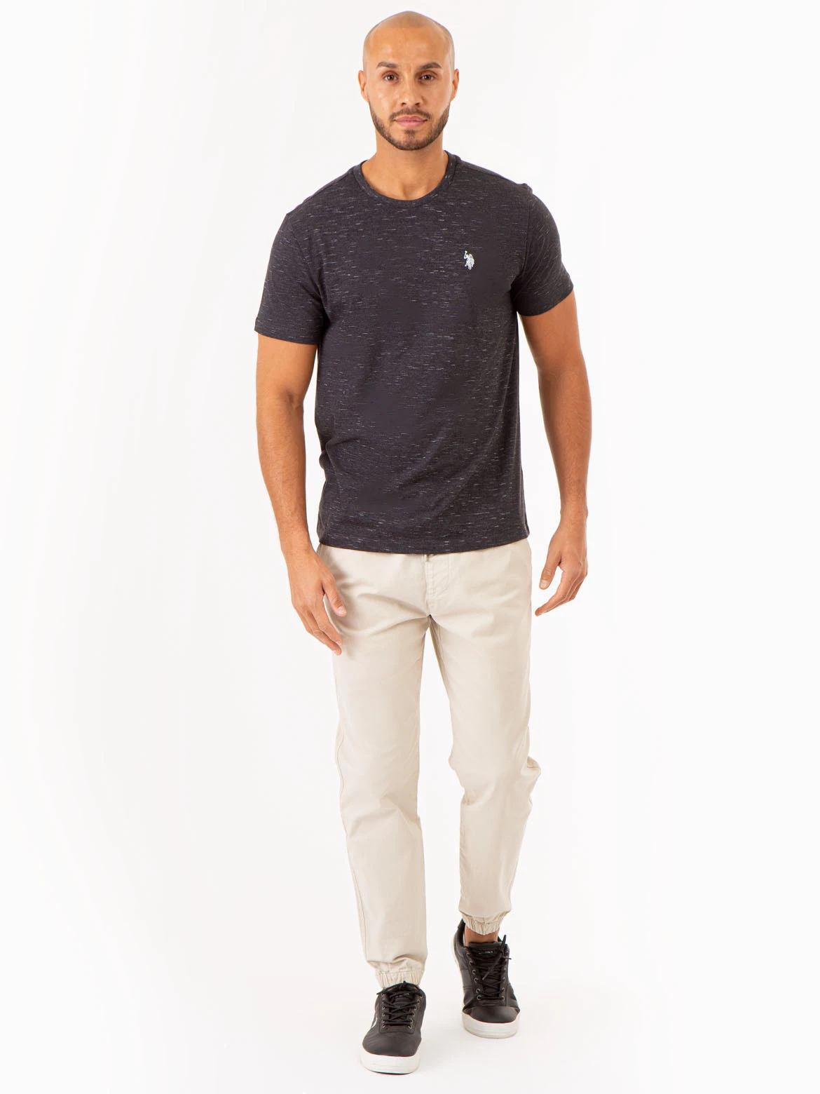 U.S. Polo Assn. SPACE DYE CREW NECK T-SHIRT 4 U.S. Polo Assn. SPACE DYE CREW NECK T-SHIRT - Image 2