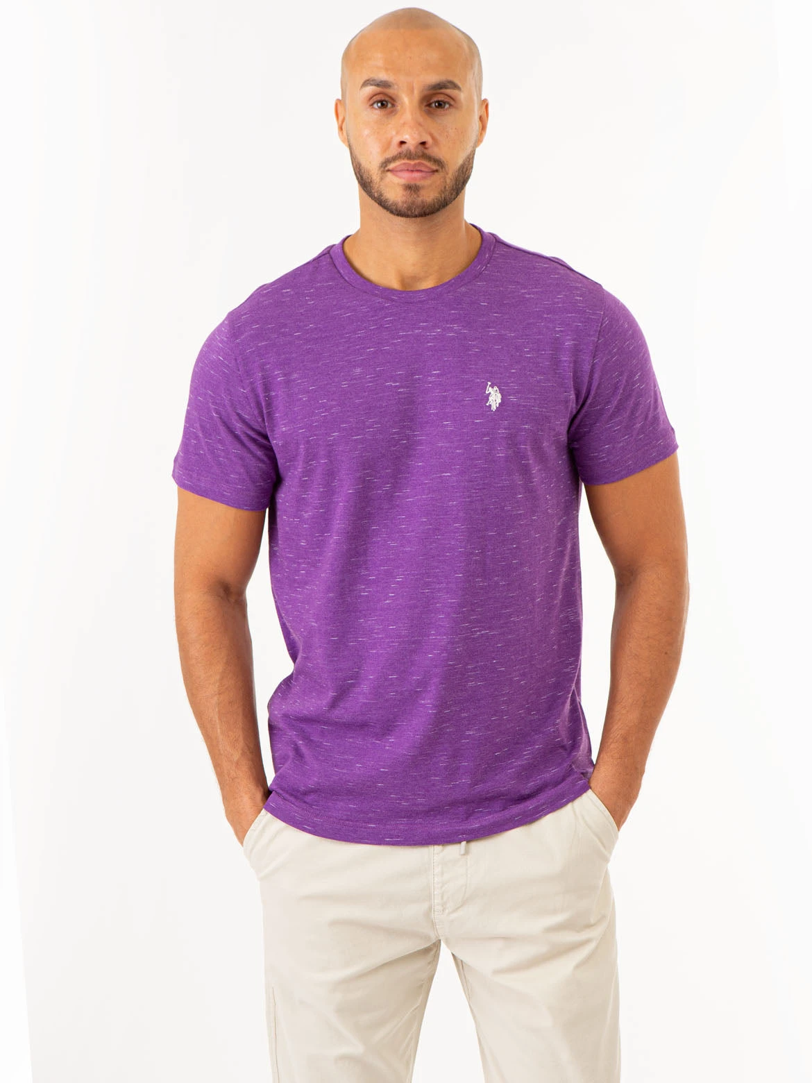 U.S. Polo Assn. SPACE DYE CREW NECK T-SHIRT 22 U.S. Polo Assn. SPACE DYE CREW NECK T-SHIRT - Image 20