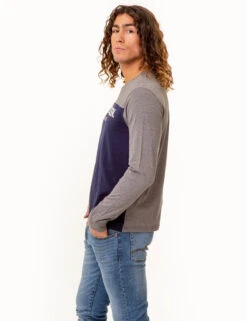 U.S. Polo Assn. USPA COLORBLOCK LONG SLEEVE T-SHIRT -Modern Wear Shop 11C03004 CPGY 85959