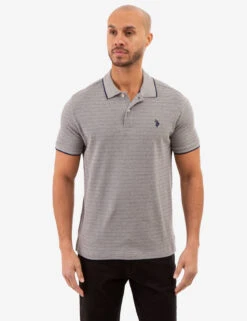 U.S. Polo Assn. JACQUARD MARLED STRIPE POLO SHIRT