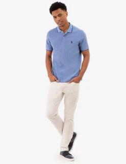 U.S. Polo Assn. JACQUARD MARLED STRIPE POLO SHIRT -Modern Wear Shop 11C04132 VBHT 82401