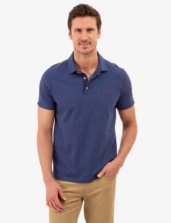 U.S. Polo Assn. JACQUARD PATTERN JERSEY POLO SHIRT