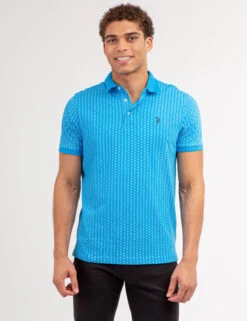 U.S. Polo Assn. ALLOVER PRINTED JERSEY POLO SHIRT