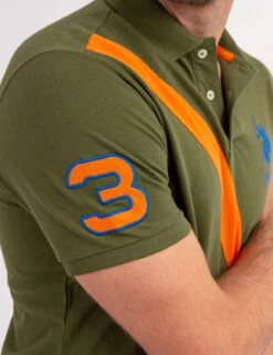 U.S. Polo Assn. COLORBLOCK SASH FRONT PIQUE POLO SHIRT -Modern Wear Shop 11C0453O CYOL 68693