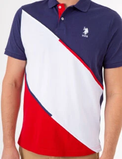 U.S. Polo Assn. DIAGONAL COLORBLOCK POLO SHIRT WITH PIPING 12 U.S. Polo Assn. DIAGONAL COLORBLOCK POLO SHIRT WITH PIPING -Modern Wear Shop 11C0483O CLNV 74287