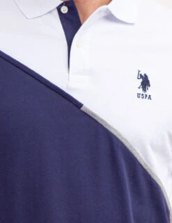 U.S. Polo Assn. DIAGONAL COLORBLOCK POLO SHIRT WITH PIPING 16 U.S. Polo Assn. DIAGONAL COLORBLOCK POLO SHIRT WITH PIPING -Modern Wear Shop 11C0483O WHIT 69669