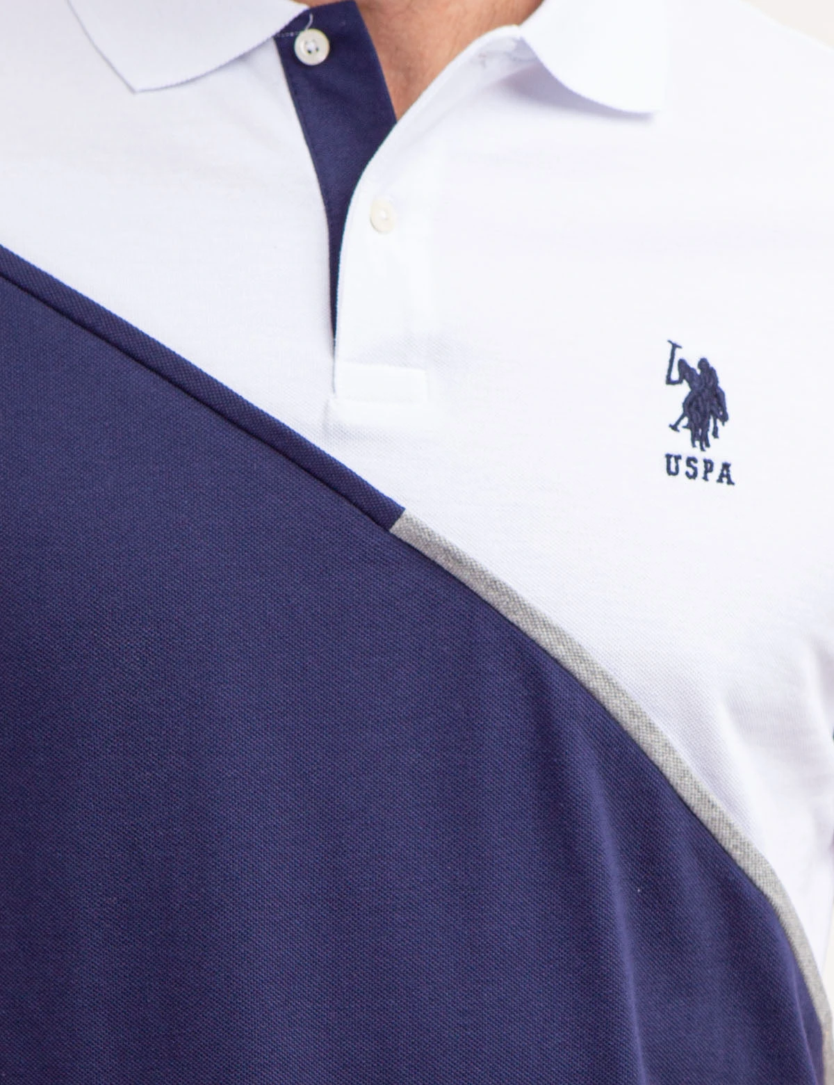 U.S. Polo Assn. DIAGONAL COLORBLOCK POLO SHIRT WITH PIPING 9 U.S. Polo Assn. DIAGONAL COLORBLOCK POLO SHIRT WITH PIPING - Image 7
