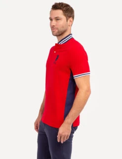 U.S. Polo Assn. BASEBALL COLLAR PIQUE POLO SHIRT -Modern Wear Shop 11C0493O ERED 68765
