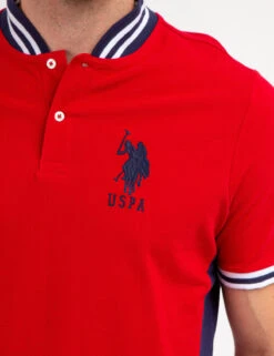 U.S. Polo Assn. BASEBALL COLLAR PIQUE POLO SHIRT -Modern Wear Shop 11C0493O ERED 68769