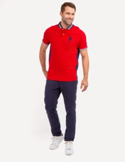 U.S. Polo Assn. BASEBALL COLLAR PIQUE POLO SHIRT -Modern Wear Shop 11C0493O ERED 68771