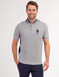 U.S. Polo Assn. BASEBALL COLLAR PIQUE POLO SHIRT