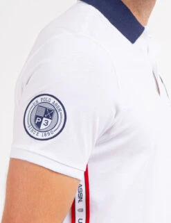 U.S. Polo Assn. GRAPHIC TRIM PIQUE POLO SHIRT -Modern Wear Shop 11C0513O WHIT 68804