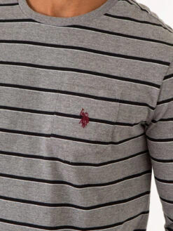 U.S. Polo Assn. YARN DYE STRIPE JERSEY LONG SLEEVE T-SHIRT -Modern Wear Shop 11C08719 CPGY 75262