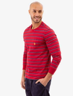U.S. Polo Assn. YARN DYE STRIPE JERSEY LONG SLEEVE T-SHIRT -Modern Wear Shop 11C08719 RYTR 82077