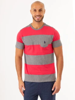 U.S. Polo Assn. RUGBY STRIPE JERSEY T-SHIRT WITH POCKET