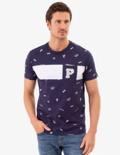 U.S. Polo Assn. ALLOVER USPA PRINT T-SHIRT WITH CHEST POCKET -Modern Wear Shop 11C14104 CLNV 82519