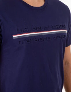 U.S. Polo Assn. EMBOSSED SIGNATURE STRIPE JERSEY T-SHIRT -Modern Wear Shop 11C14204 CLNV 73885