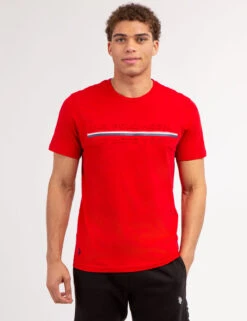 U.S. Polo Assn. EMBOSSED SIGNATURE STRIPE JERSEY T-SHIRT -Modern Wear Shop 11C14204 ERED 69286