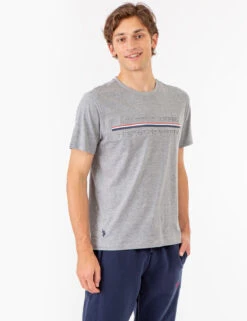 U.S. Polo Assn. EMBOSSED SIGNATURE STRIPE JERSEY T-SHIRT -Modern Wear Shop 11C14204 HGRY 73514
