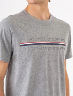 U.S. Polo Assn. EMBOSSED SIGNATURE STRIPE JERSEY T-SHIRT -Modern Wear Shop 11C14204 HGRY 73519
