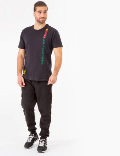 U.S. Polo Assn. USPA VERTICAL PRINT CREW NECK T-SHIRT -Modern Wear Shop 11C16104 BLCK 74337