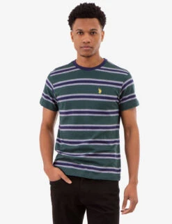 U.S. Polo Assn. BIRDSEYE STRIPE JERSEY T-SHIRT -Modern Wear Shop 11C19619 IVLG 82245