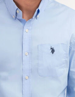 U.S. Polo Assn. SOLID STRETCH POPLIN LONG SLEEVE SHIRT -Modern Wear Shop 11C251 WNBL 67381
