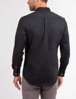 U.S. Polo Assn. SOLID STRETCH POPLIN LONG SLEEVE SHIRT -Modern Wear Shop 11C251VT BLCK 69484
