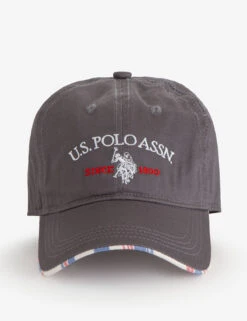 U.S. Polo Assn. MENS CENTER LOGO TWILL HAT -Modern Wear Shop 11C273AA MGRY front