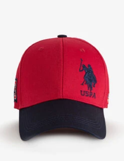 U.S. Polo Assn. MENS MEDIUM SIDE LOGO AND CREST HAT 10 U.S. Polo Assn. MENS MEDIUM SIDE LOGO AND CREST HAT -Modern Wear Shop 11C277AA DKRD front