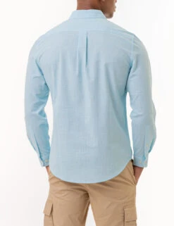 U.S. Polo Assn. GINGHAM SLUB POPLIN LONG SLEEVE SHIRT -Modern Wear Shop 11C318VP HZBL 2430