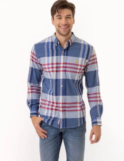 U.S. Polo Assn. LARGE PLAID LONG SLEEVE WOVEN SHIRT