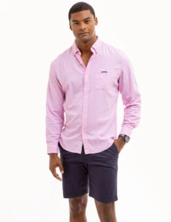 U.S. Polo Assn. DOT PRINT ROYAL OXFORD LONG SLEEVE SHIRT -Modern Wear Shop 11C327YG CDPK 8318