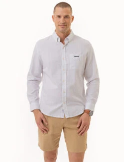 U.S. Polo Assn. DOT PRINT ROYAL OXFORD LONG SLEEVE SHIRT -Modern Wear Shop 11C327YG OPWH 2244