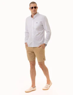 U.S. Polo Assn. DOT PRINT ROYAL OXFORD LONG SLEEVE SHIRT -Modern Wear Shop 11C327YG OPWH 2252