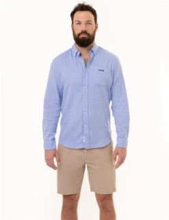 U.S. Polo Assn. DOT PRINT ROYAL OXFORD LONG SLEEVE SHIRT