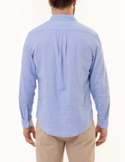 U.S. Polo Assn. DOT PRINT ROYAL OXFORD LONG SLEEVE SHIRT -Modern Wear Shop 11C327YG WNBL 1308