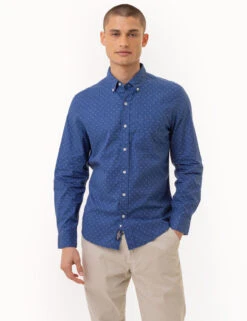 U.S. Polo Assn. DART PRINT LONG SLEEVE POPLIN SHIRT
