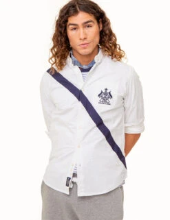 U.S. Polo Assn. LONG SLEEVE DIAGONAL SASH OXFORD SHIRT -Modern Wear Shop 11C331YB OPWH 85963