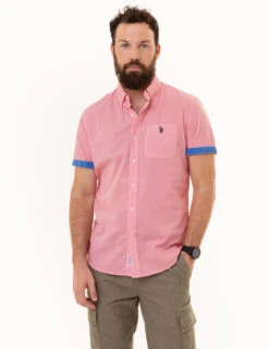 U.S. Polo Assn. SLUB POPLIN WOVEN SHIRT WITH CONTRAST FACING -Modern Wear Shop 11C333V3 RGRD 1719