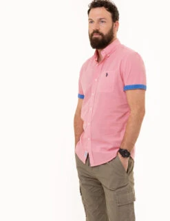 U.S. Polo Assn. SLUB POPLIN WOVEN SHIRT WITH CONTRAST FACING -Modern Wear Shop 11C333V3 RGRD 1720