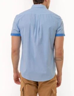 U.S. Polo Assn. SLUB POPLIN WOVEN SHIRT WITH CONTRAST FACING -Modern Wear Shop 11C333V3 SUBL 2939