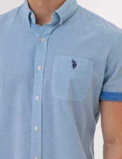 U.S. Polo Assn. SLUB POPLIN WOVEN SHIRT WITH CONTRAST FACING -Modern Wear Shop 11C333V3 SUBL 2940