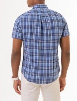 U.S. Polo Assn. PLAID SLUB POPLIN SHORT SLEEVE SHIRT -Modern Wear Shop 11C334VQ CLNV 2238