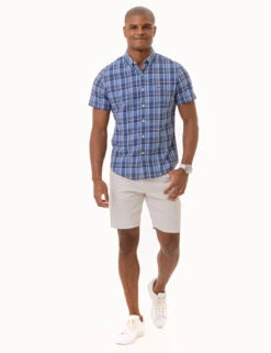 U.S. Polo Assn. PLAID SLUB POPLIN SHORT SLEEVE SHIRT -Modern Wear Shop 11C334VQ CLNV 2241