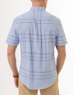 U.S. Polo Assn. HORIZONTAL STRIPE SHORT SLEEVE WOVEN SHIRT -Modern Wear Shop 11C337VP WNBL 2203