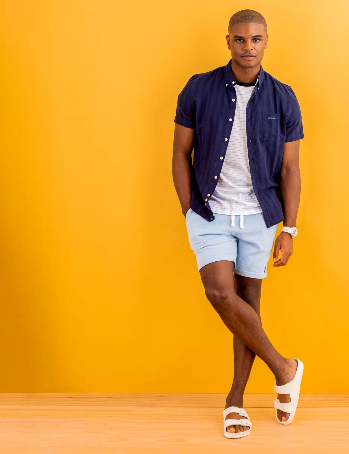 U.S. Polo Assn. SHORT SLEEVE YARN DYE DOBBY WOVEN SHIRT 3 U.S. Polo Assn. SHORT SLEEVE YARN DYE DOBBY WOVEN SHIRT