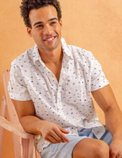 U.S. Polo Assn. ALL OVER USPA FLAG PRINT WOVEN SHIRT 15 U.S. Polo Assn. ALL OVER USPA FLAG PRINT WOVEN SHIRT -Modern Wear Shop 11C341V3 OPWH 85977