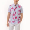U.S. Polo Assn. HIBISCUS SHORT SLEEVE WOVEN SHIRT WITH POCKET -Modern Wear Shop 11C344WF WNBL 2748